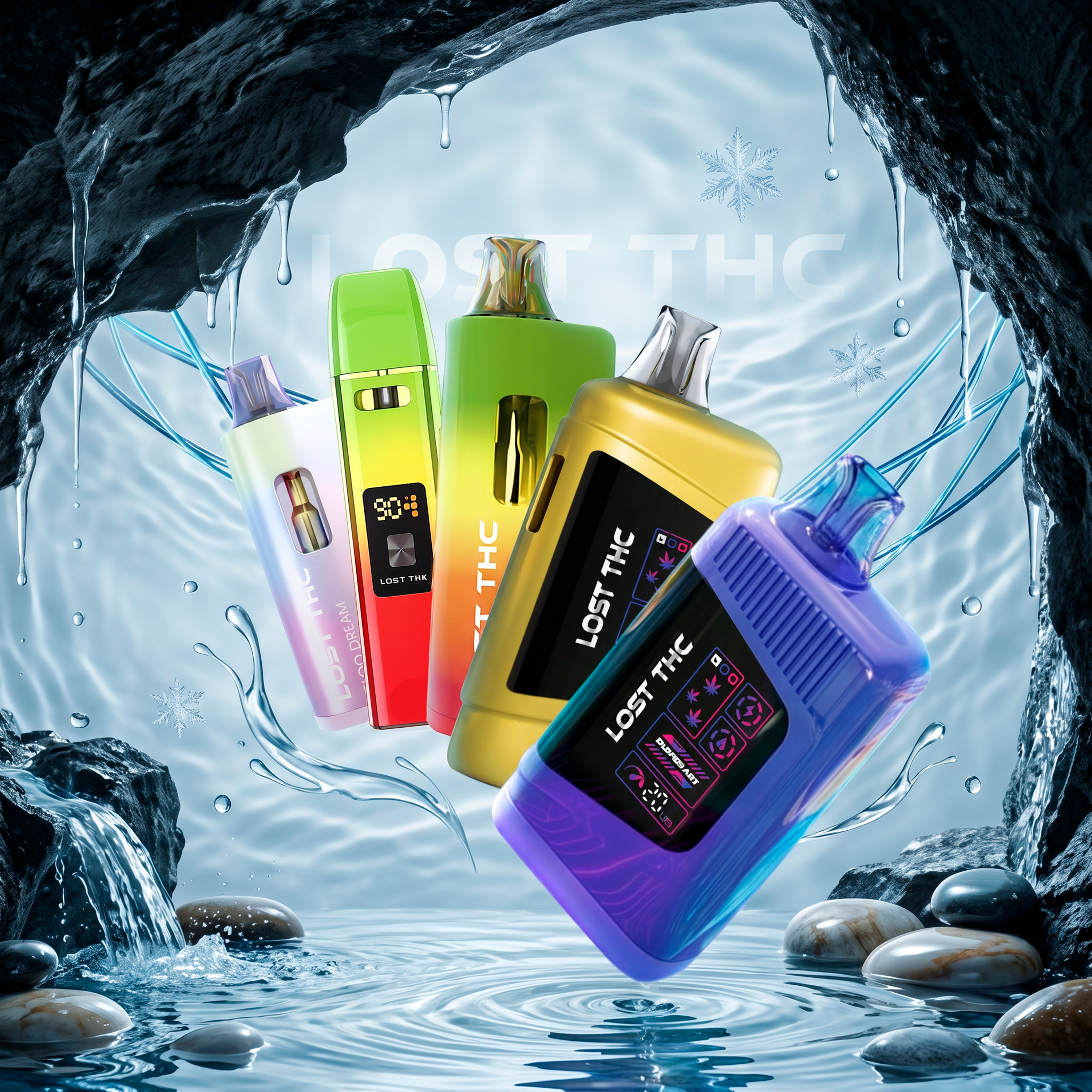 lost mary thc vape THCA Disposables Select Flavor ::Lemon Mist Ice 50000 Puffs Lost Mary MO20000 PRO