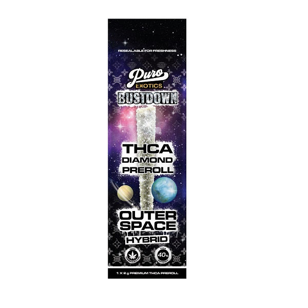 Puro Exotics Bust Down Diamond THCA Prerolls | 2 Gram | 1 Pack