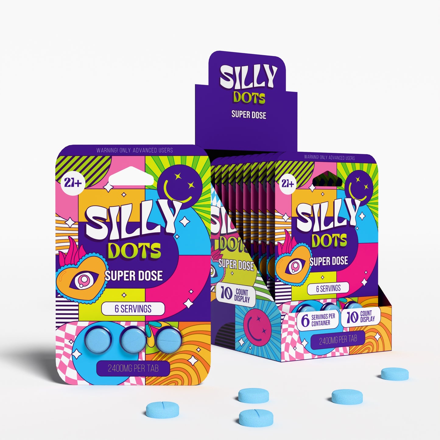Silly Dots Super Dose 2400mg Tabs | 3 Tabs | Natural