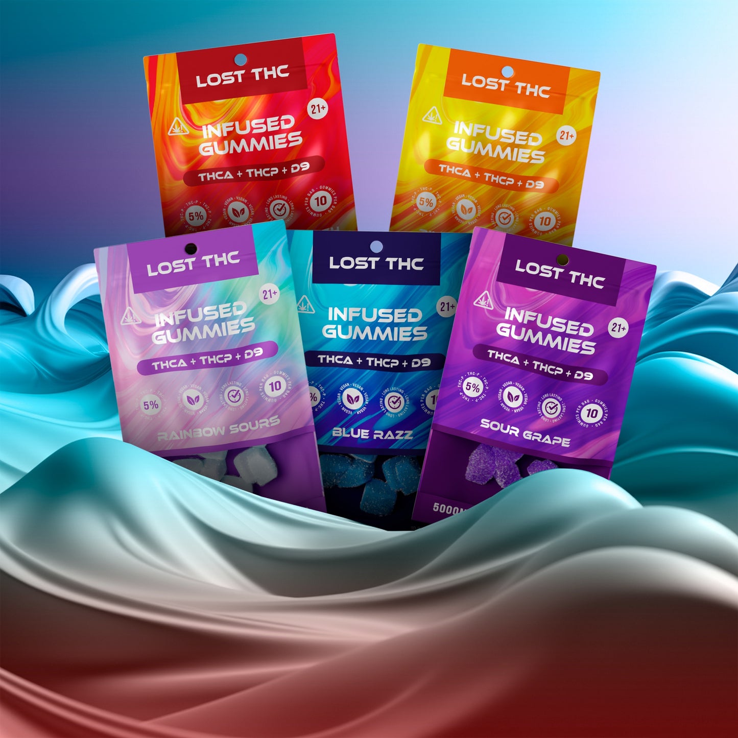 Lost THC Infused Gummies | 1000mg | 2 Pack