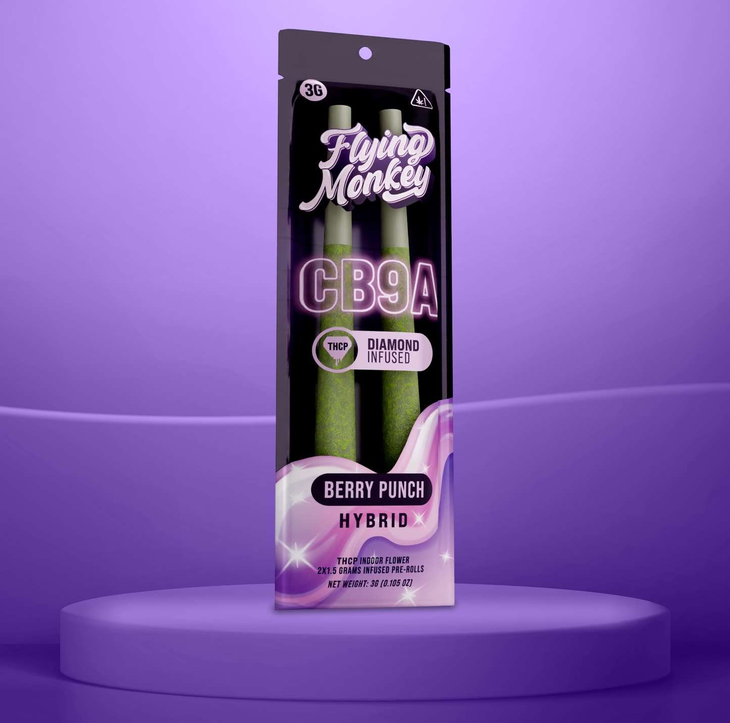Flying Monkey CB9A THC-P Diamond Infused Pre Roll | 2 Count