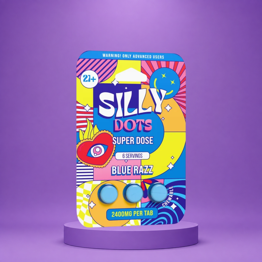Silly Dots Super Dose 2400mg Tabs | 3 Tabs | Blue Razz