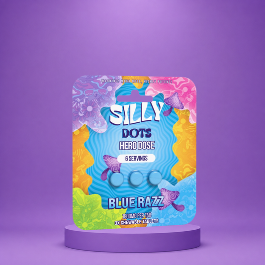 Silly Dots Hero Dose 1800mg Tabs | 3 Tabs | Blue Razz