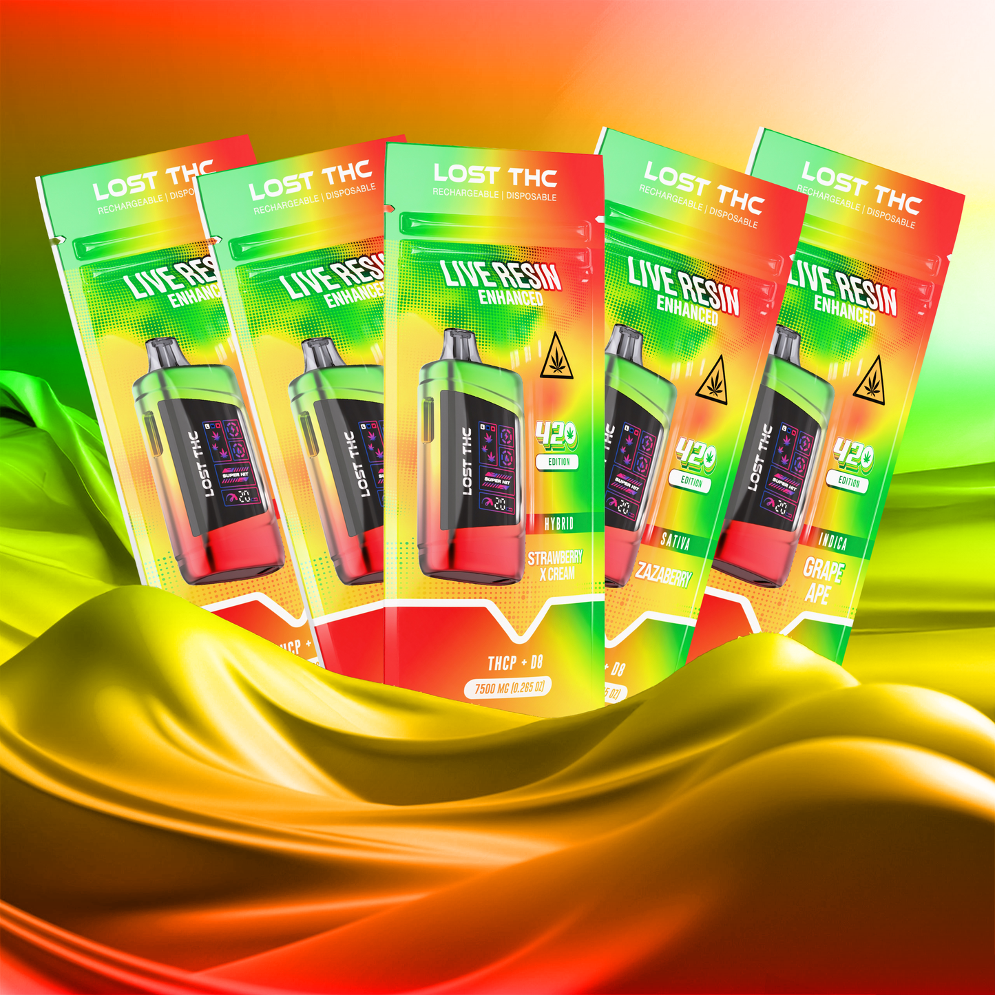 Lost THC V3 7.5 Gram Live Resin Blend Disposable | 420 Edition