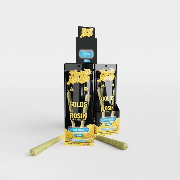 Flying Monkey GOLDS Rosin Enhanced Diamond Infused Prerolls 1.65g | 2 Count