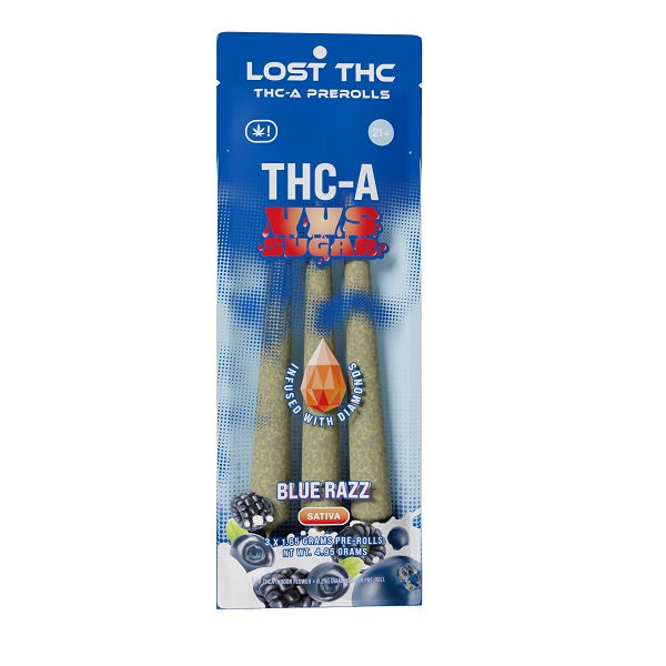 Lost THCA VVS Sugar Diamond Infused Pre-rolls | 3 Pack