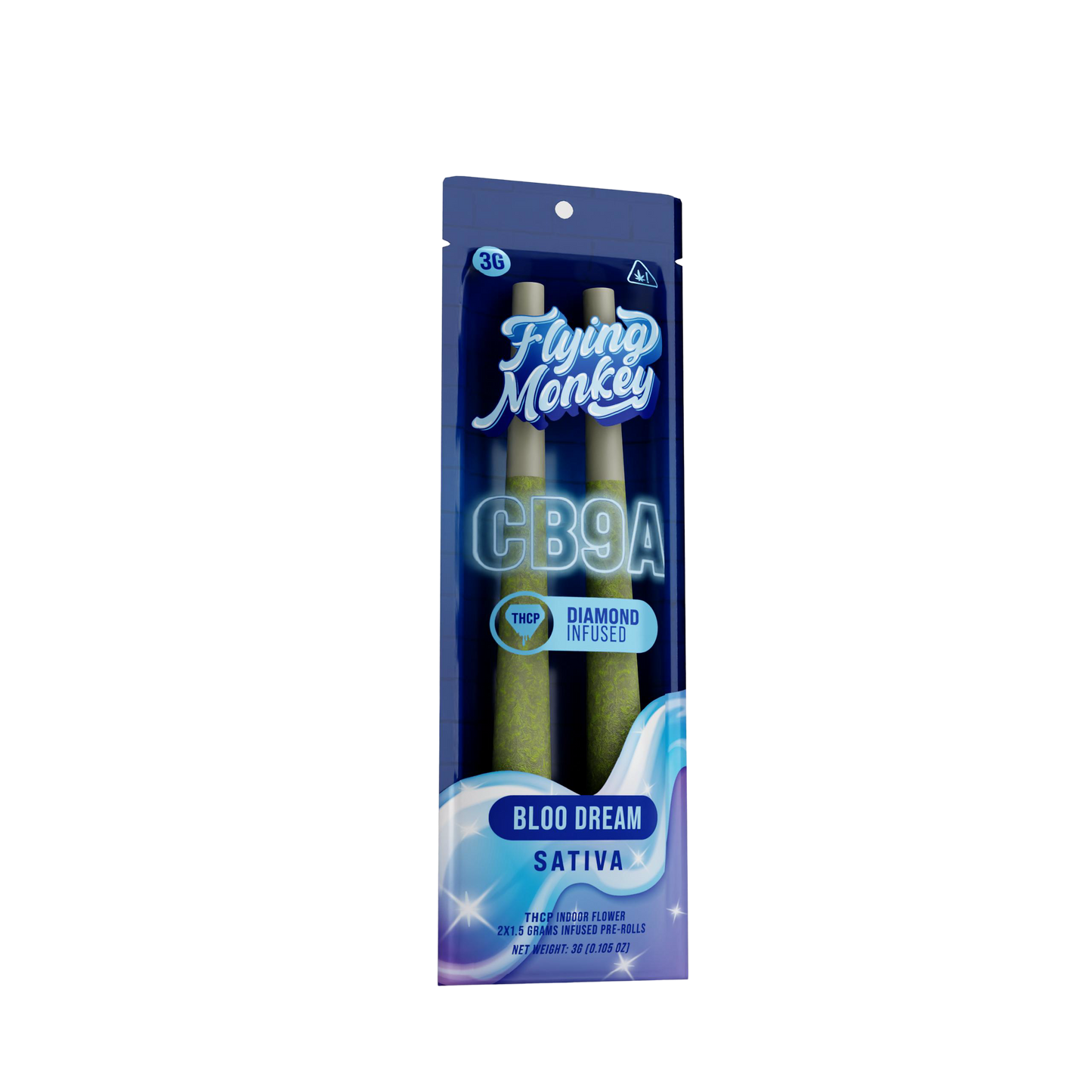 Flying Monkey CB9A THC-P Diamond Infused Pre Roll | 2 Count