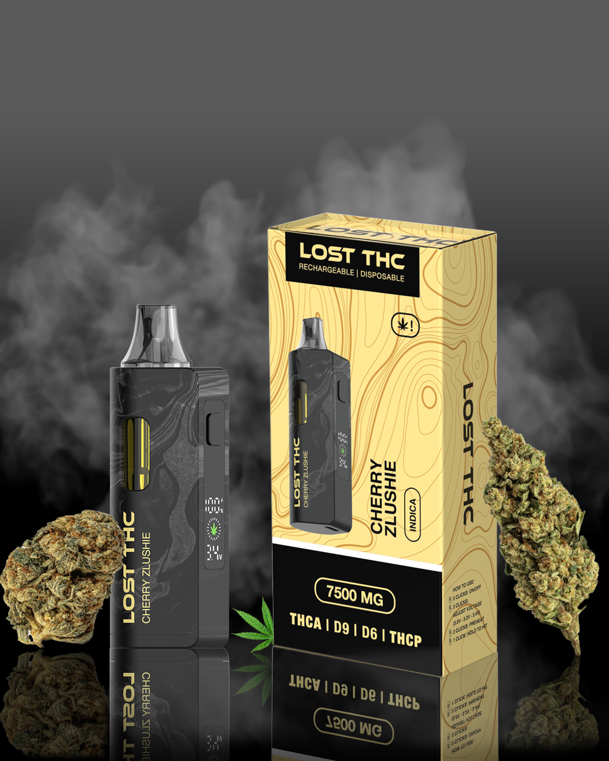 Lost THC V2 7.5 Gram THCA Disposable | Black Edition