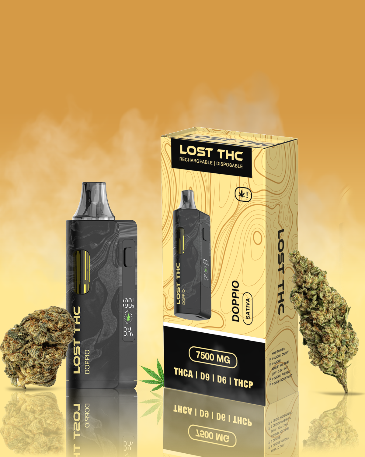 Lost THC V2 7.5 Gram THCA Disposable | Black Edition