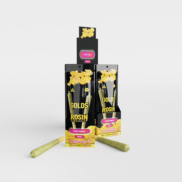 Flying Monkey GOLDS Rosin Enhanced Diamond Infused Prerolls 1.65g | 2 Count