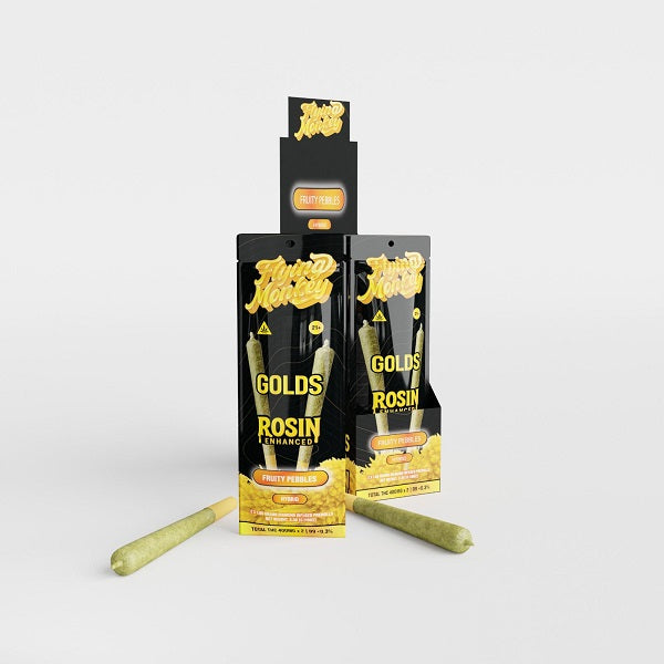 Flying Monkey GOLDS Rosin Enhanced Diamond Infused Prerolls 1.65g | 2 Count