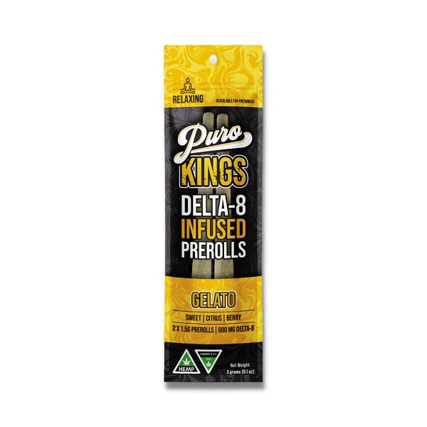 Puro KINGS Delta 8 Infused Pre-Roll | 1.5 Grams | 2 Pack