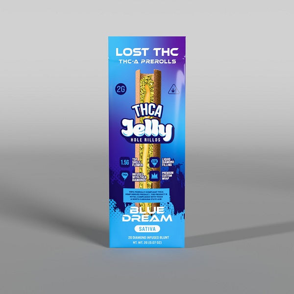 Lost THC JellyRillos THCA Diamond Infused Hash Hole Blunts | 2 Gram | 1 Pack