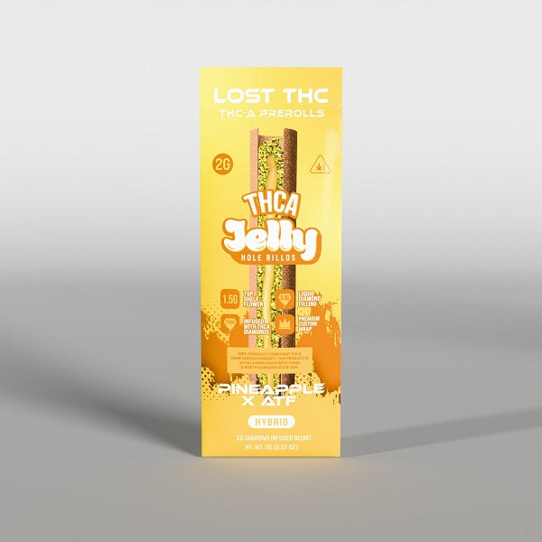 Lost THC JellyRillos THCA Diamond Infused Hash Hole Blunts | 2 Gram | 1 Pack