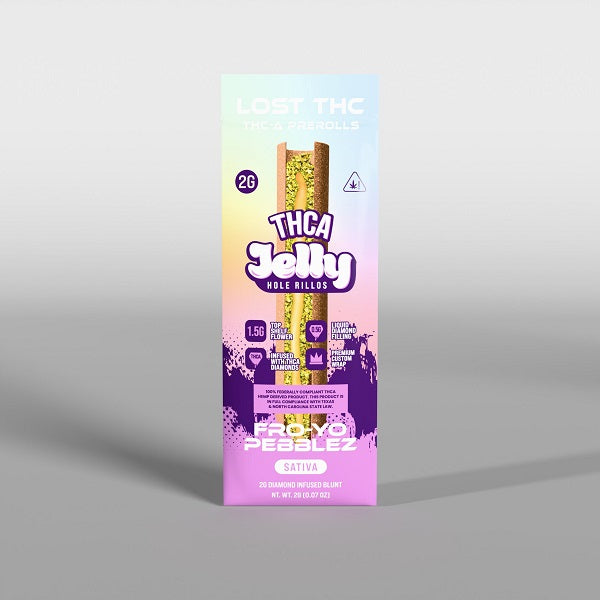 Lost THC JellyRillos THCA Diamond Infused Hash Hole Blunts | 2 Gram | 1 Pack