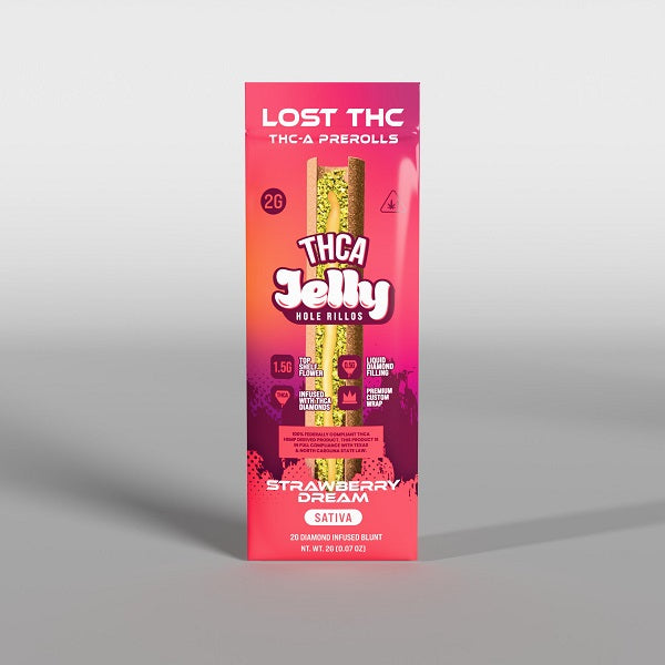 Lost THC JellyRillos THCA Diamond Infused Hash Hole Blunts | 2 Gram | 1 Pack