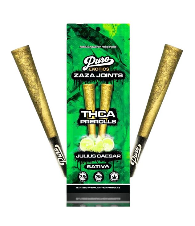 Puro Exotics ZAZA Joints THCA Prerolls | 1.25 Gram | 2 Pack