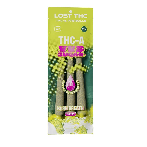 Lost THCA VVS Sugar Diamond Infused Pre-rolls | 3 Pack