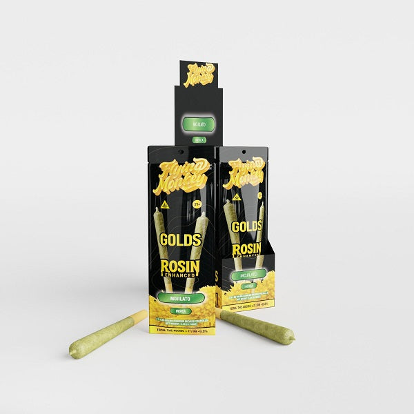 Flying Monkey GOLDS Rosin Enhanced Diamond Infused Prerolls 1.65g | 2 Count