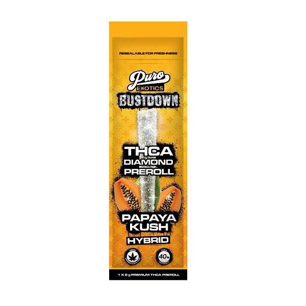 Puro Exotics Bust Down Diamond THCA Prerolls | 2 Gram | 1 Pack