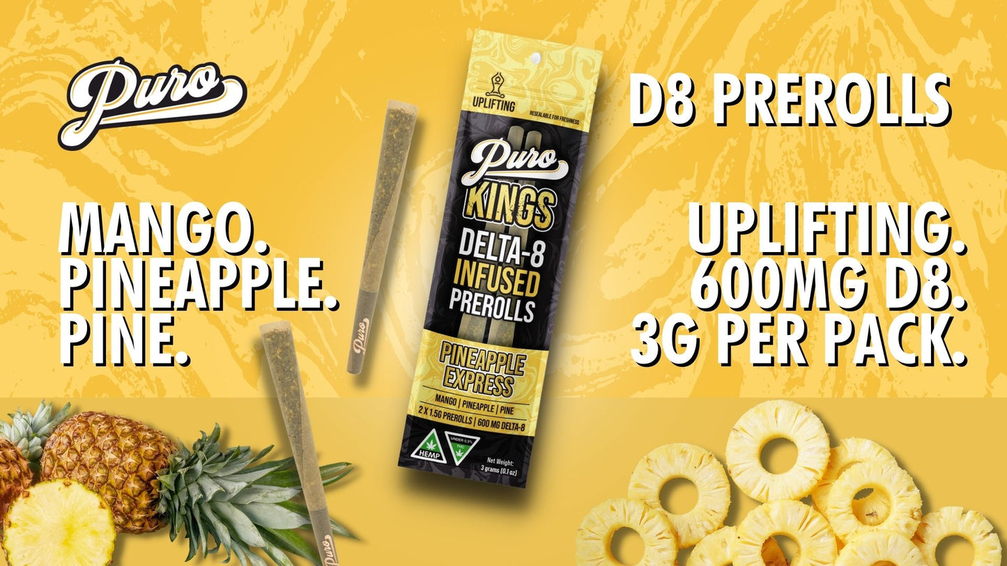 Puro KINGS Delta 8 Infused Pre-Roll | 1.5 Grams | 2 Pack