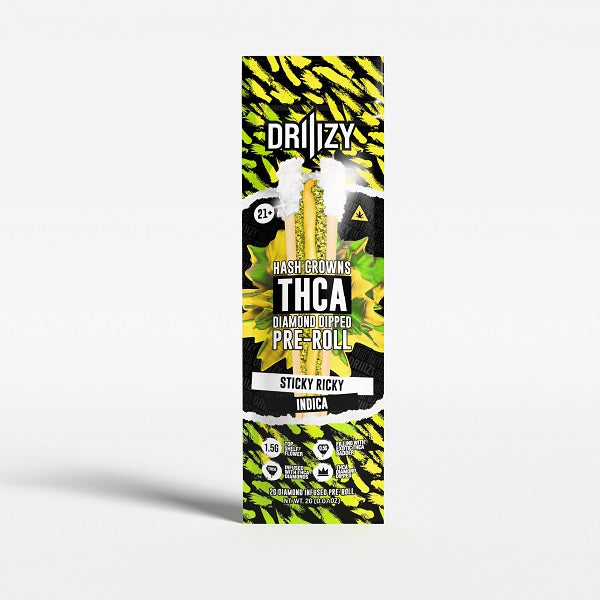 Driiizy Hash Crowns THC-A Diamond Dipped Hash Filled Pre-rolls | 2 Gram | 1 Pack