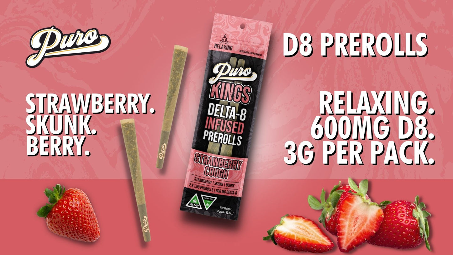 Puro KINGS Delta 8 Infused Pre-Roll | 1.5 Grams | 2 Pack