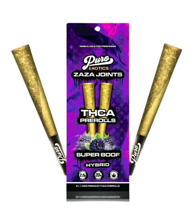 Puro Exotics ZAZA Joints THCA Prerolls | 1.25 Gram | 2 Pack