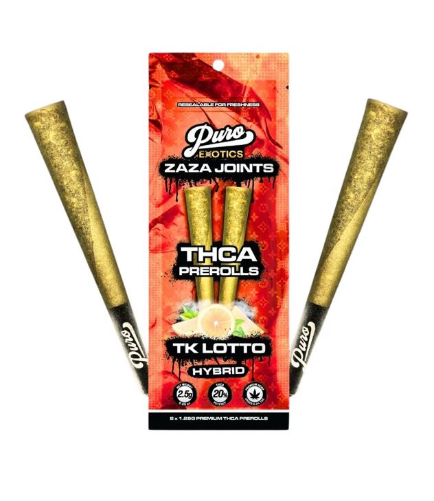 Puro Exotics ZAZA Joints THCA Prerolls | 1.25 Gram | 2 Pack