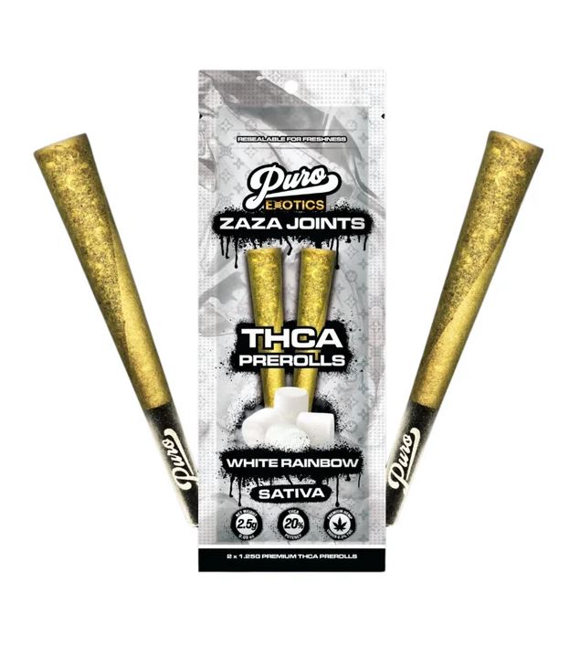 Puro Exotics ZAZA Joints THCA Prerolls | 1.25 Gram | 2 Pack