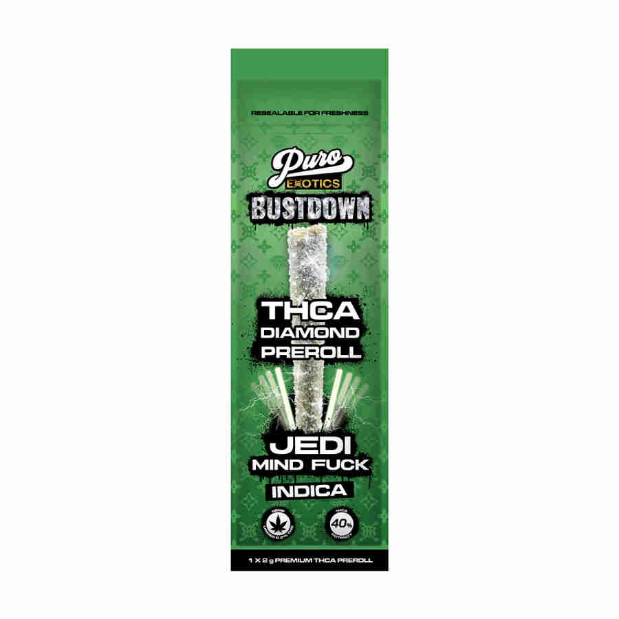 Puro Exotics Bust Down Diamond THCA Prerolls | 2 Gram | 1 Pack