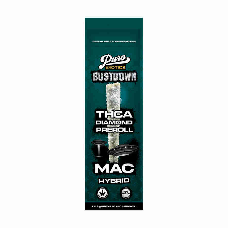 Puro Exotics Bust Down Diamond THCA Prerolls | 2 Gram | 1 Pack