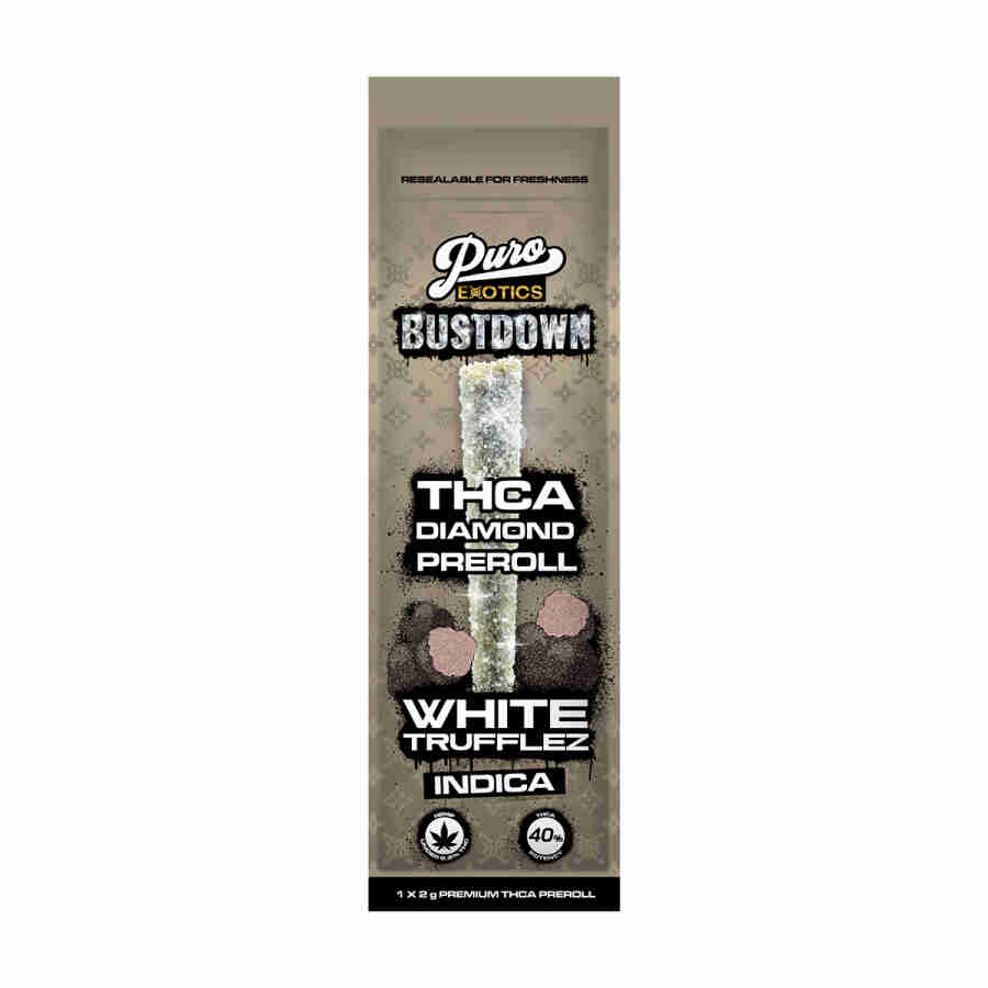 Puro Exotics Bust Down Diamond THCA Prerolls | 2 Gram | 1 Pack