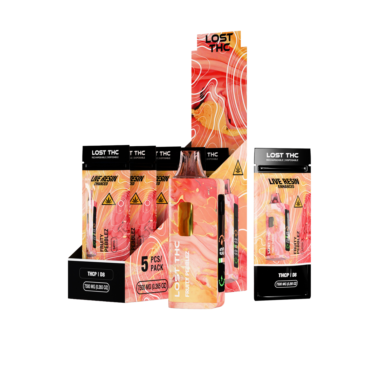 Lost THC V2 7.5 Gram Live Resin Blend Disposable