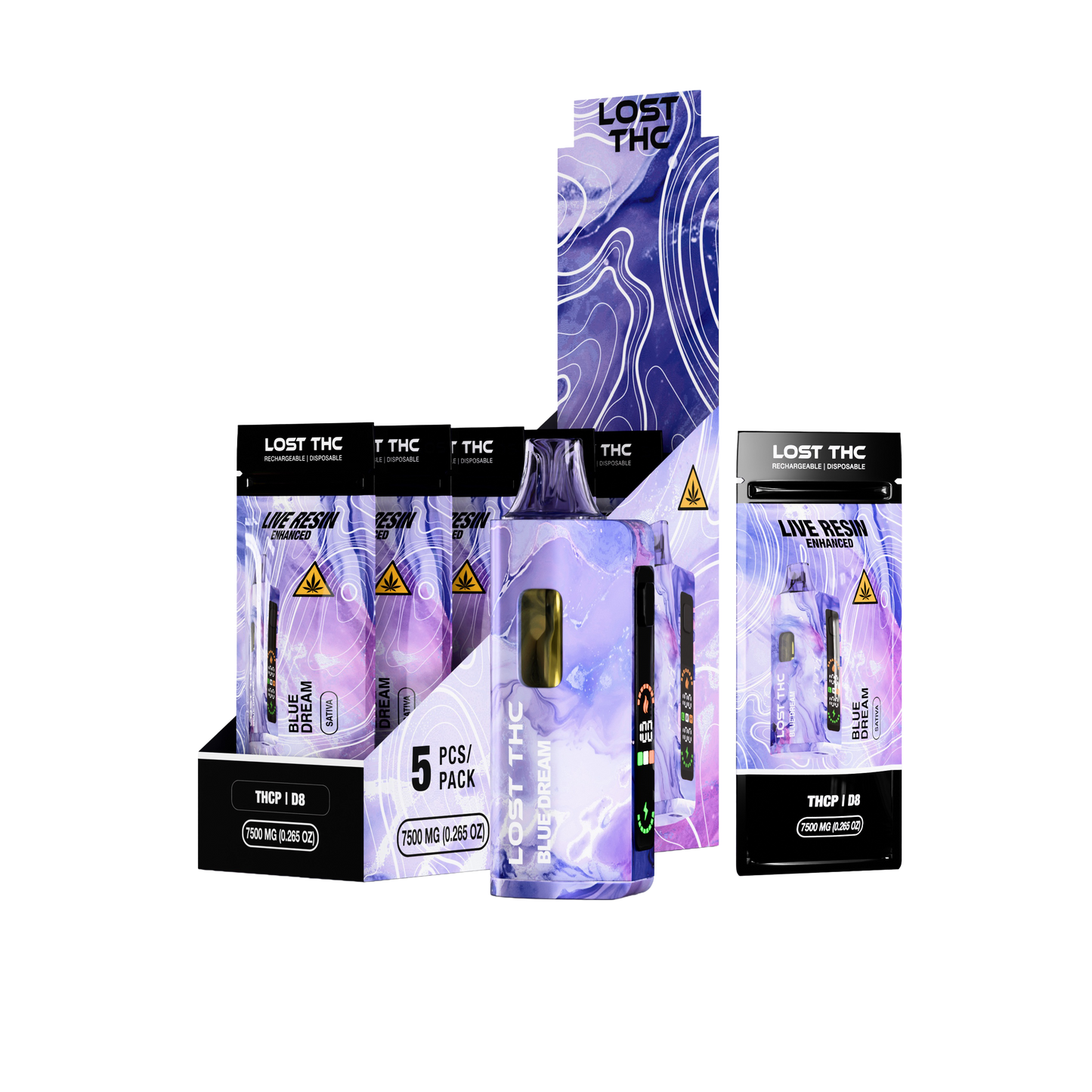 Lost THC V2 7.5 Gram Live Resin Blend Disposable