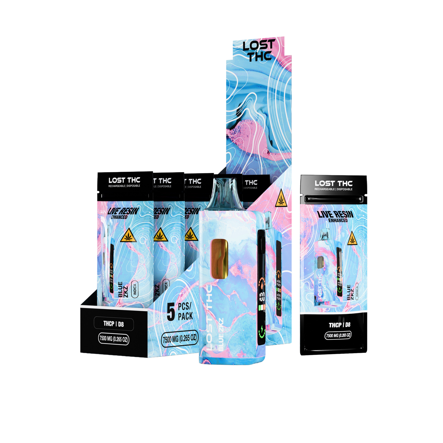 Lost THC V2 7.5 Gram Live Resin Blend Disposable