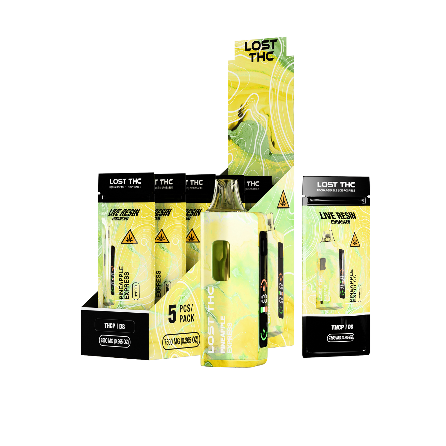 Lost THC V2 7.5 Gram Live Resin Blend Disposable